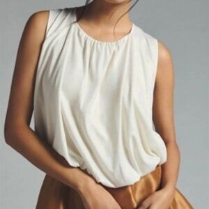 Anthropologie Ivory Sleeveless Top